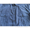 Camicia a maniche corte con stampa blu scuro